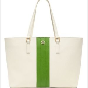 Tory Burch Robinson stripes tote